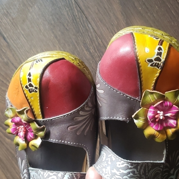 SOCOFY Multicoloured Floral Mules/Clogs - Picture 11 of 11